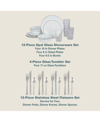 74 Piece Kitchen Combo Set: Cookware, Dinnerware, Cutlery, Flatware, Tools & Gadgets, storage and Glassware