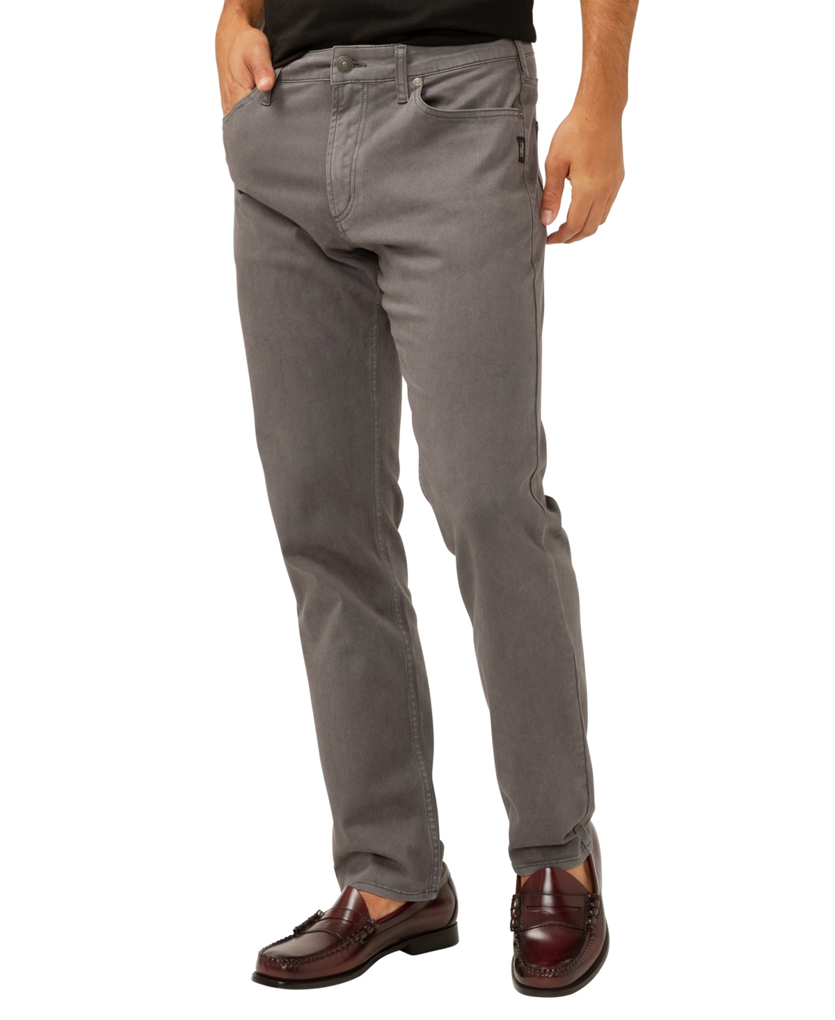 Shop Silver Jeans Co. Men's Machray Athletic Fit Straight Leg Pants In Slate Gray