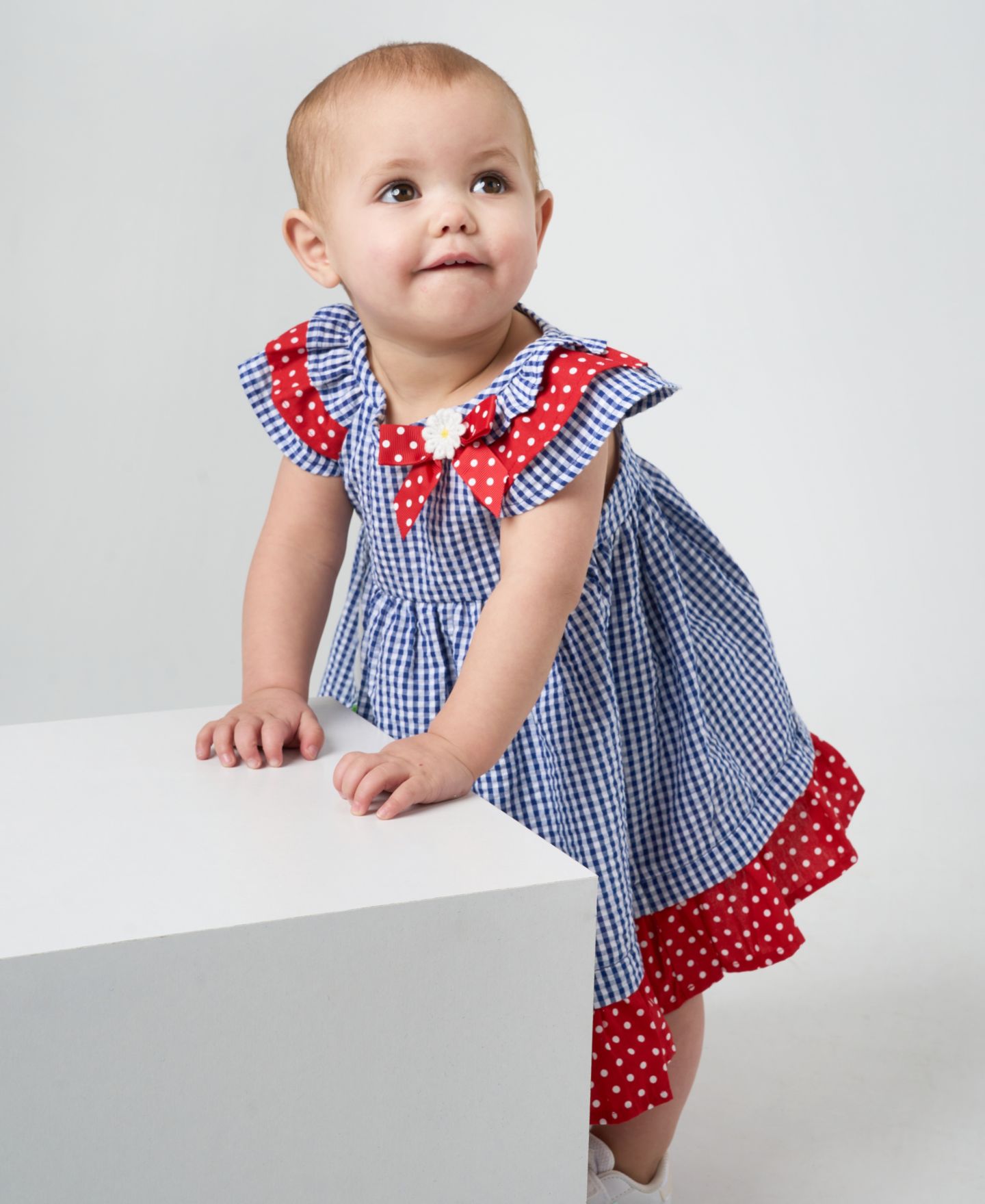 Платье Rare Editions Lady Bug Seersucker Dress для девочек-малышей — фото 3