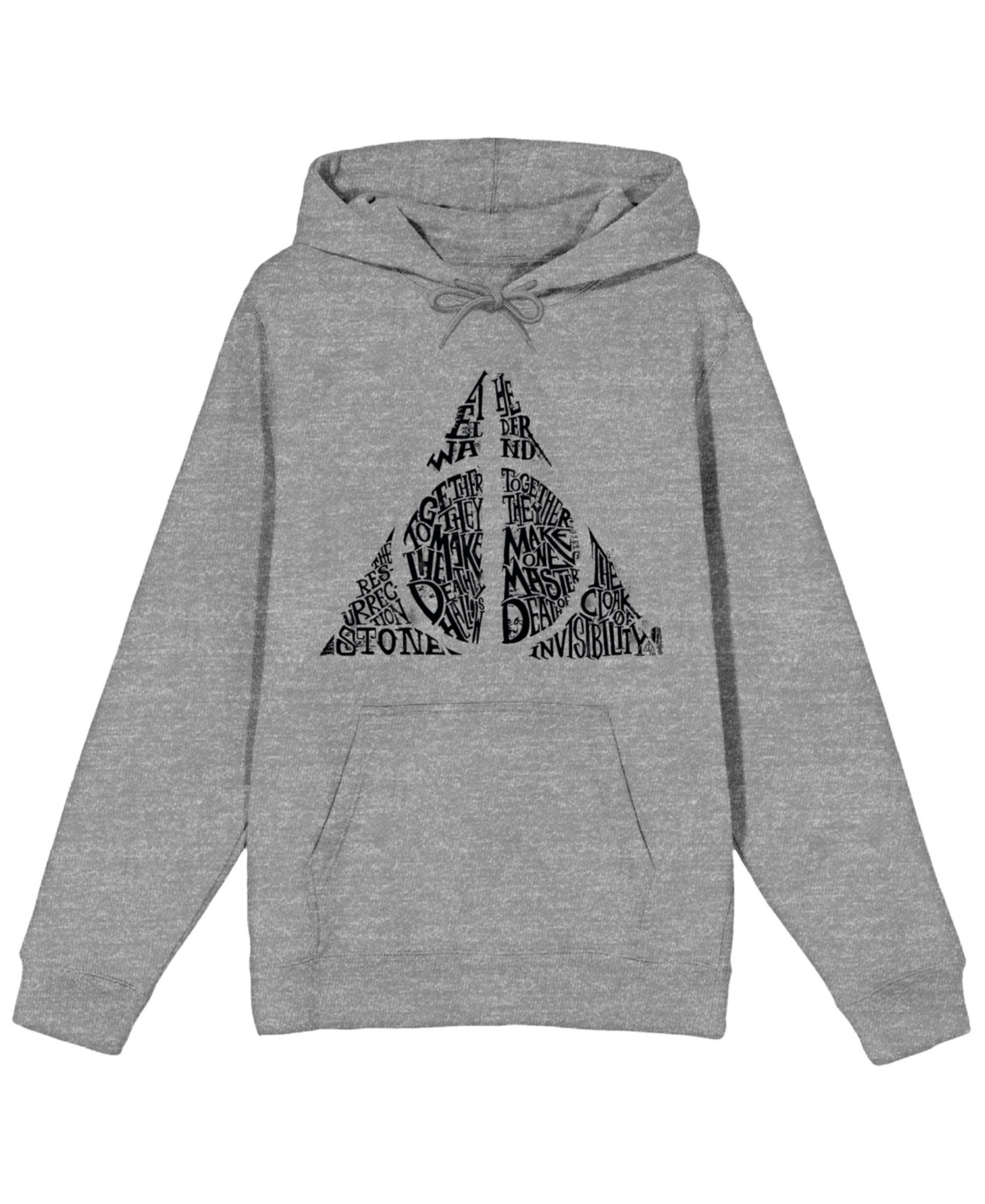Men's Deathly Hallows Symbol Athletic Heather Hoodie - Black