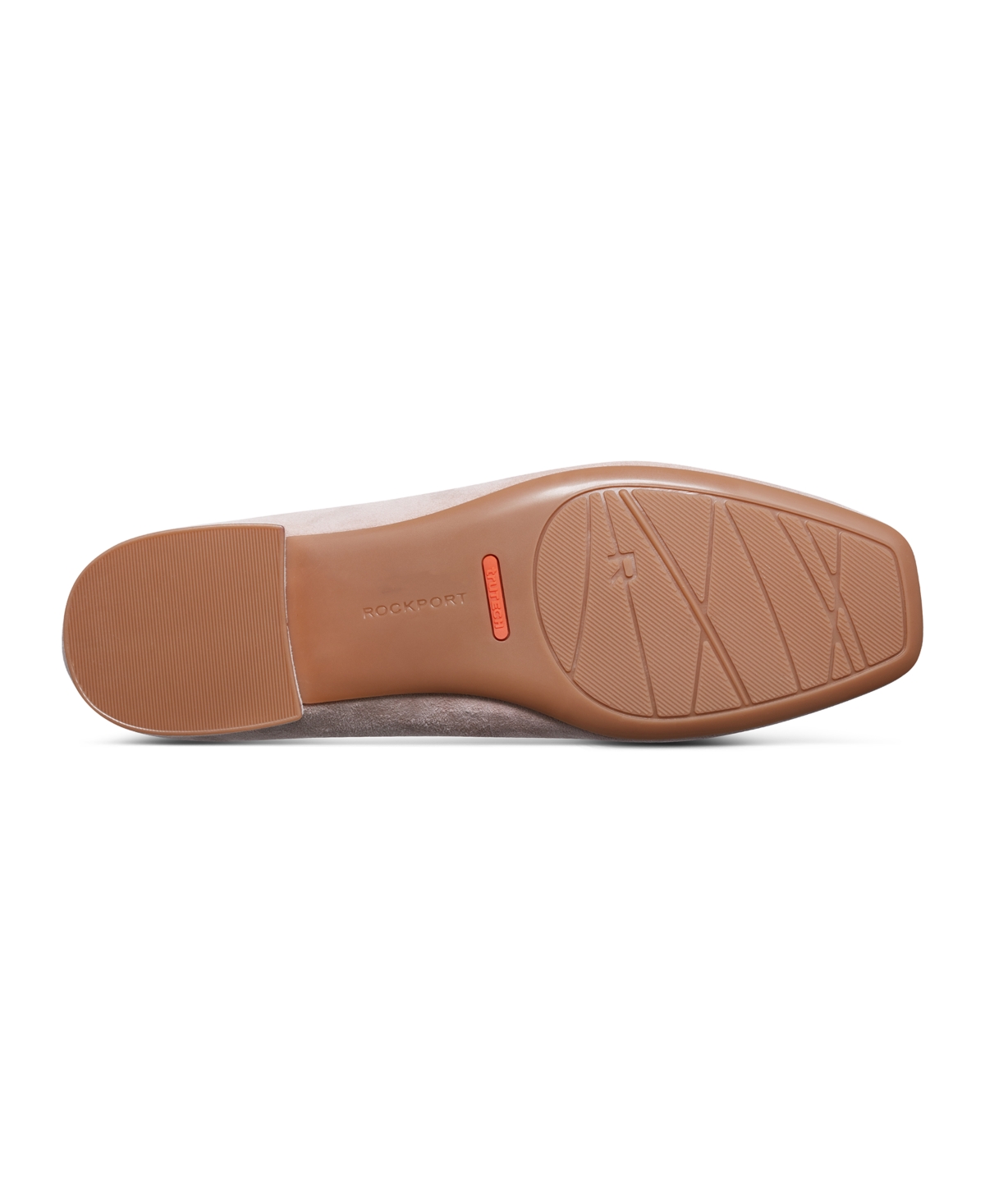 Shop Rockport Women's Sadie Square Toe Slip-on Ballet Dress Flats In Taupe Suede