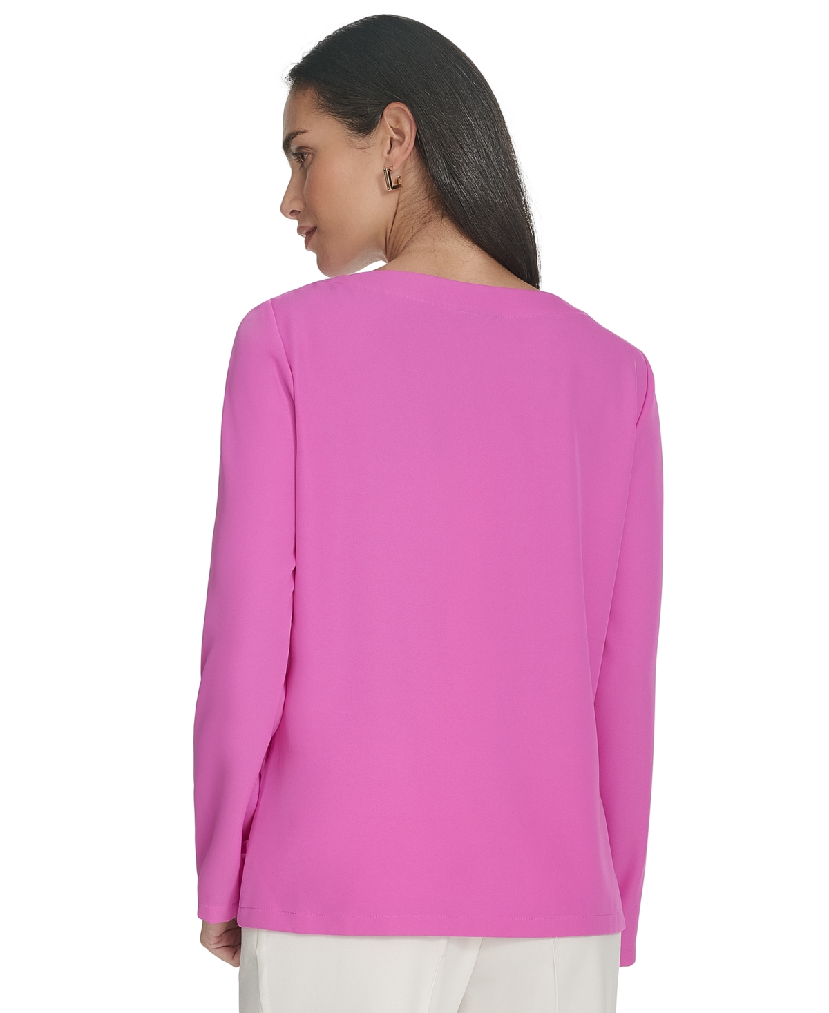 HALSTON WOMEN'S BUTTON-TRIM TOP 