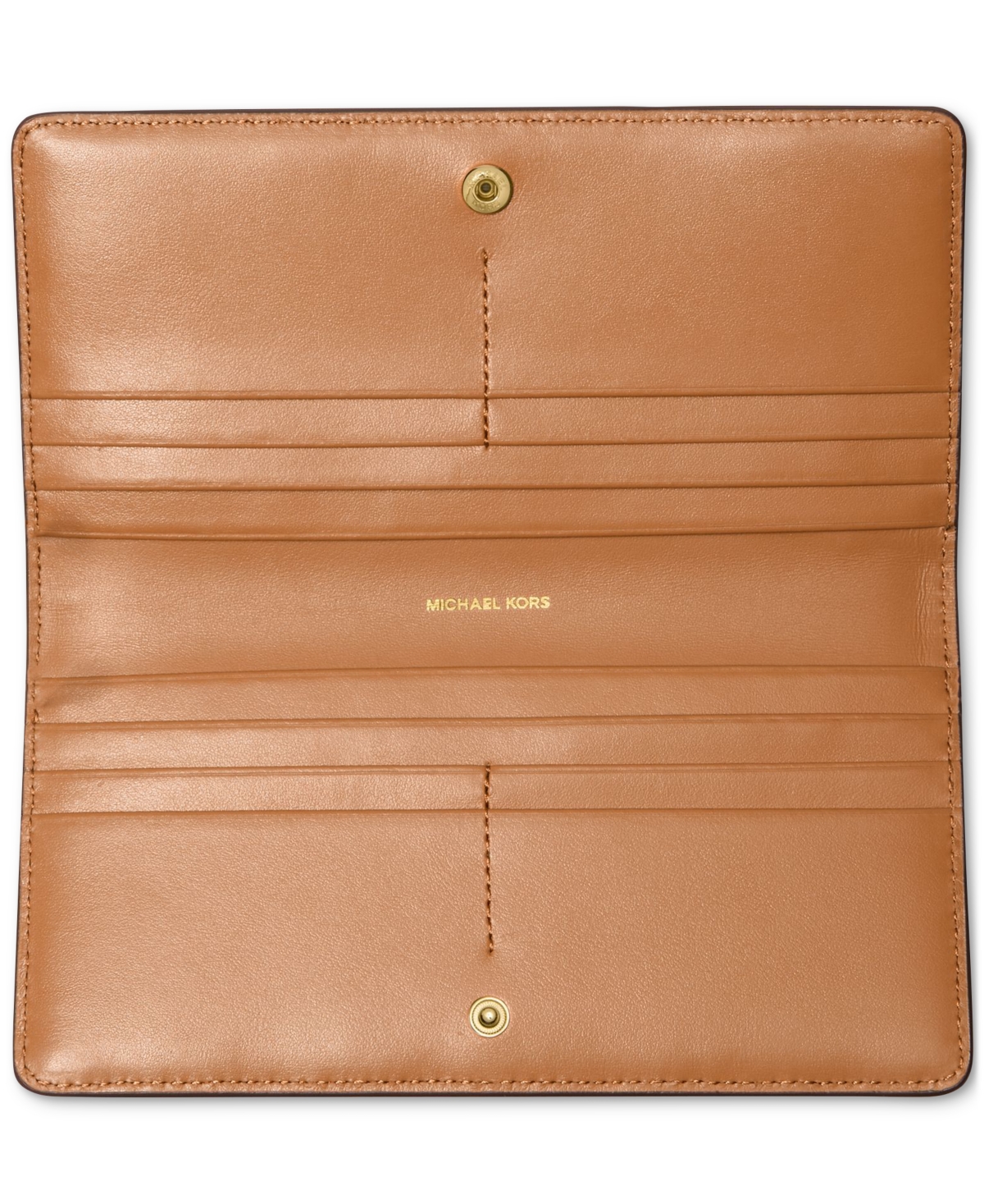 Michael Kors Michael  Bryant Large Slim Snap Wallet In Vanilla,acrn