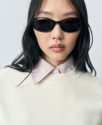 Women's Short-Sleeved Fine Knit Sweater