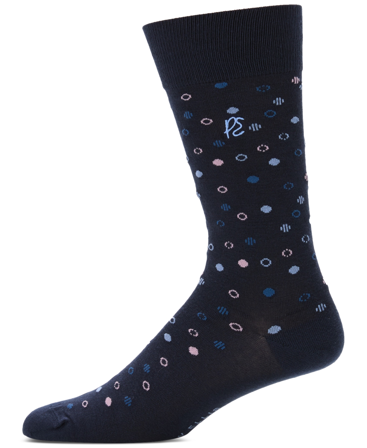 Men's Polka Dot Crew Socks - DK SAPPHIR