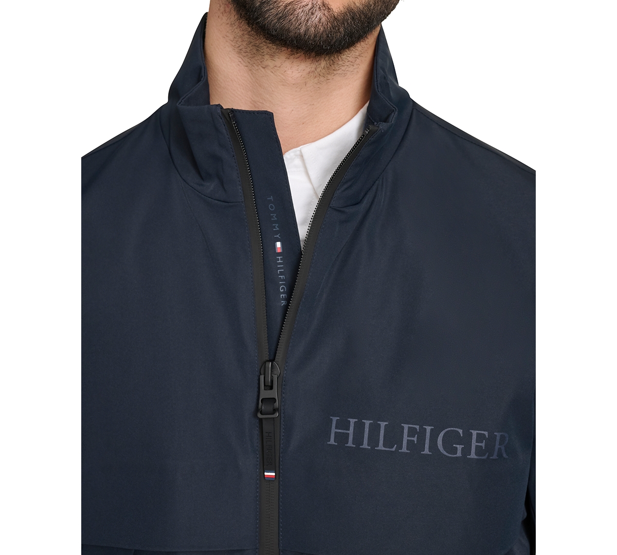 Tommy Hilfiger Men's Tech Bomber Jacket In Navy