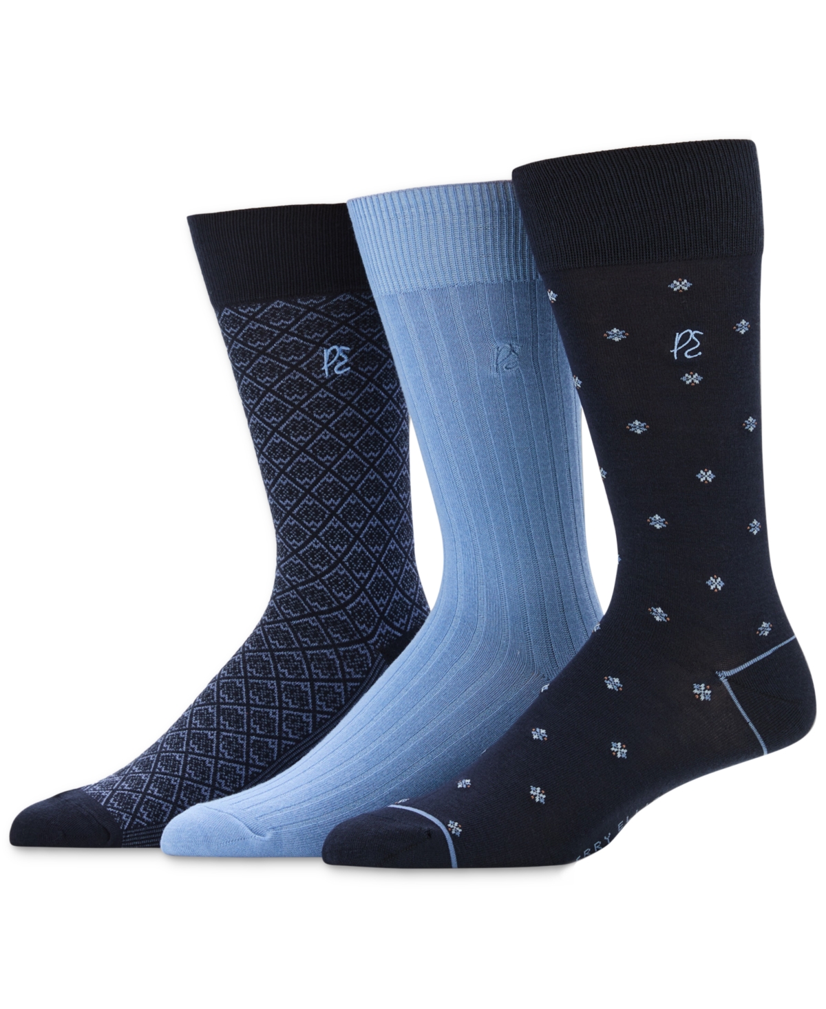 Men's 3-Pk. Assorted Patterned Crew Socks - MED ASSRT