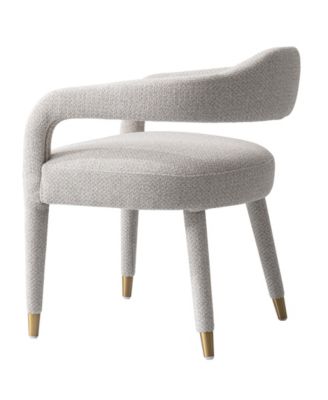 Aspen 23.2" Modern Tweed Upholstered Dining Armchair