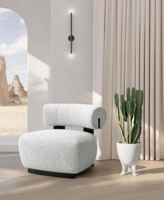 Bartow Modern Woven Fabric Upholstered Accent Chair