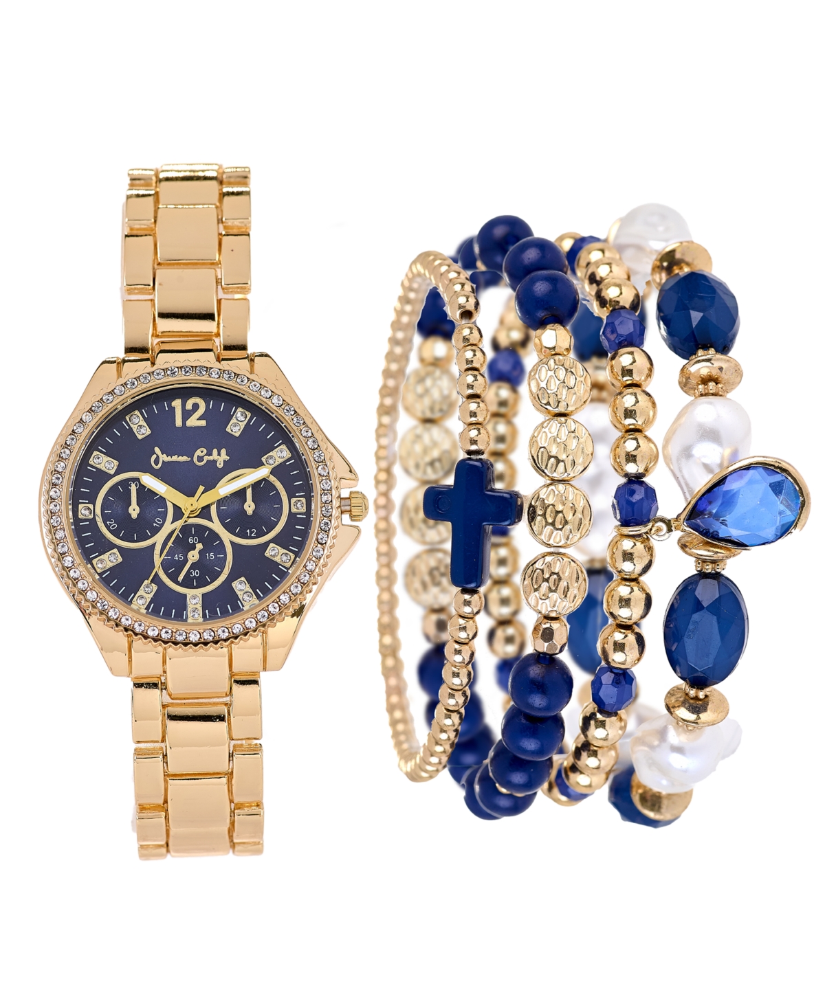 Women's Shiny Gold Tone Metal Alloy Analog Watch, 34mm - Shiny Gold