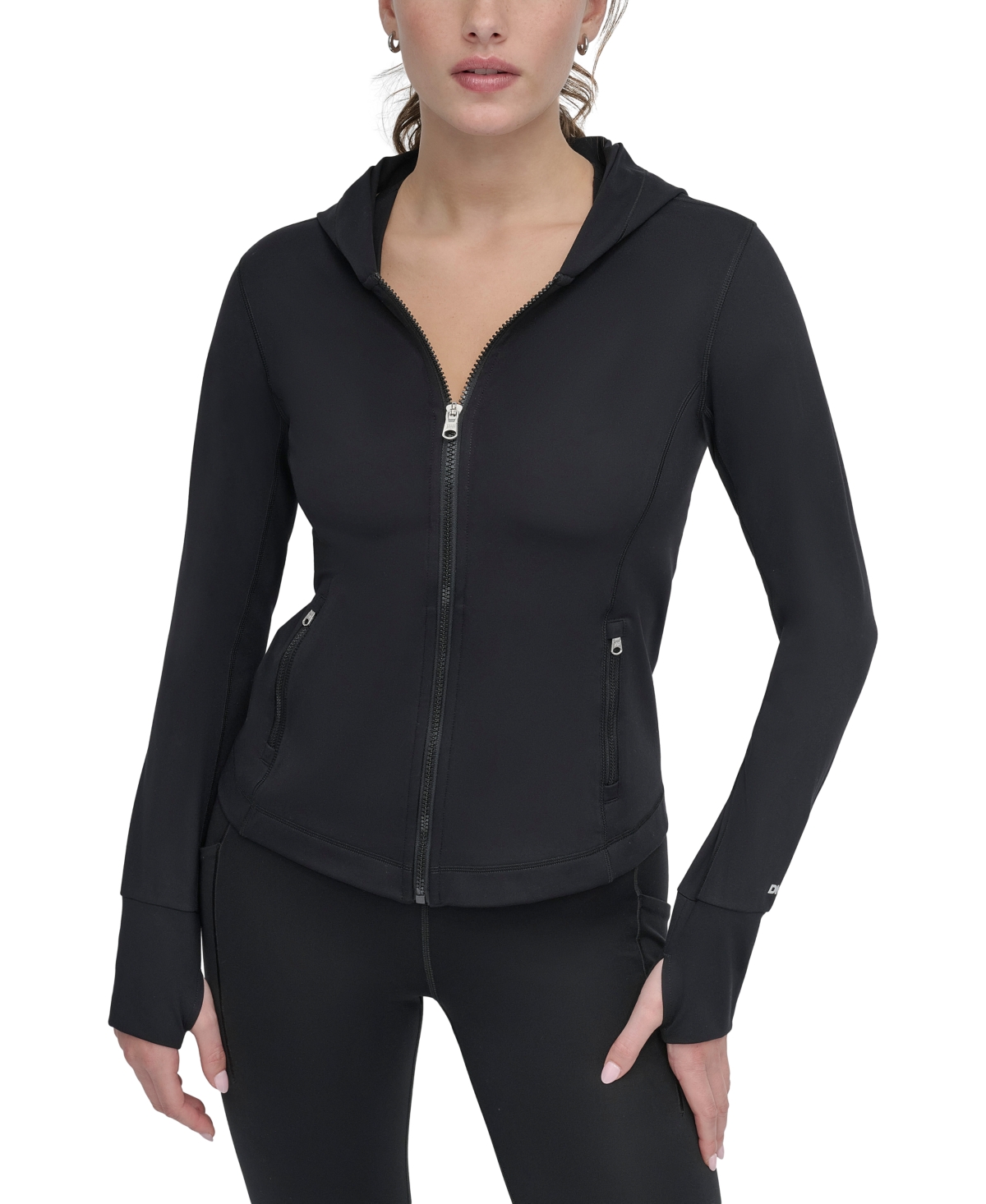 Sport Women's Balance Compression Zip Hoodie - Black
