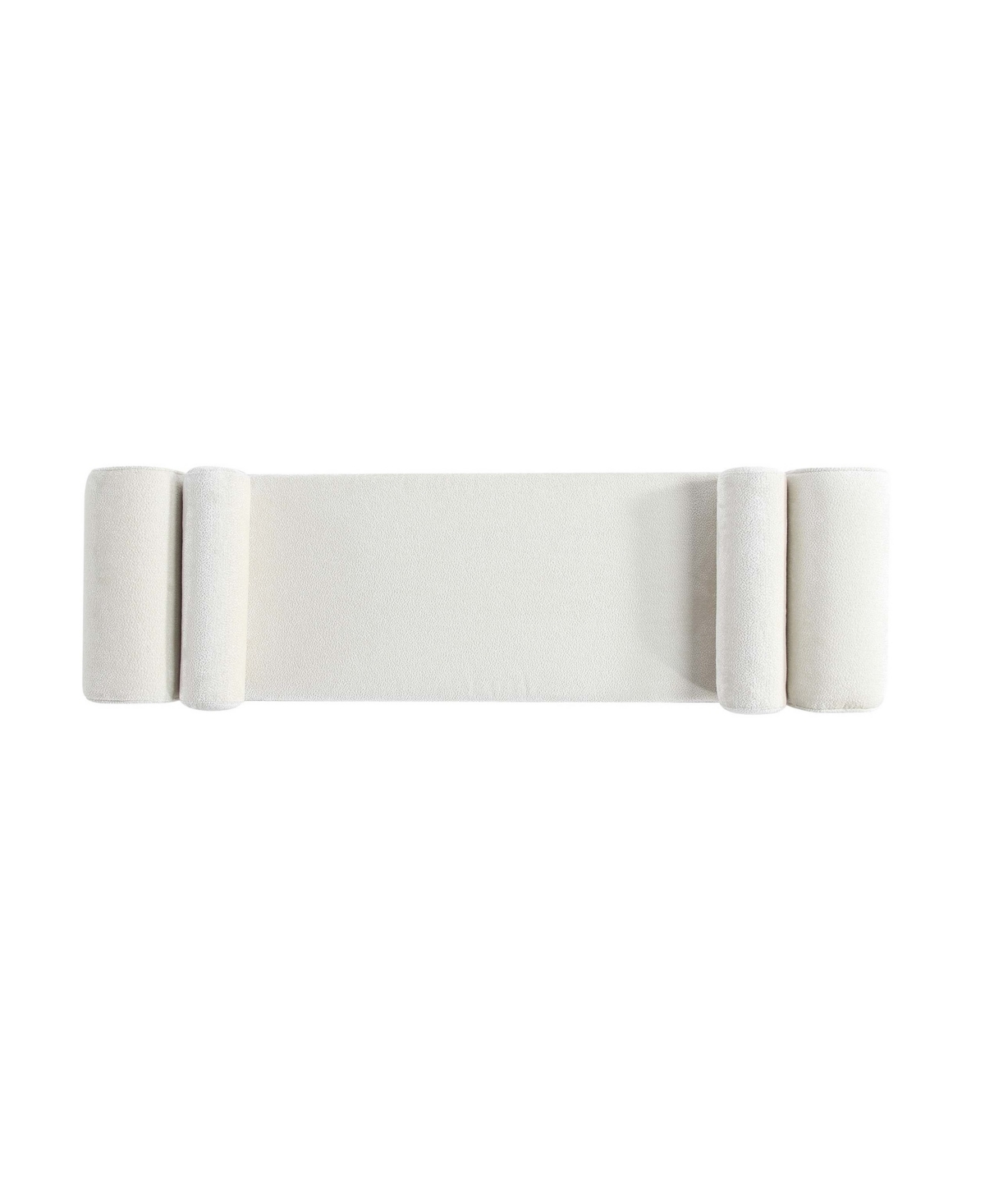 Manhattan Comfort Modern Concord Chenille 59in Bench In Ivory