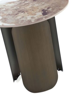 Monica 19.68" Modern Sintered Stone Top End Table