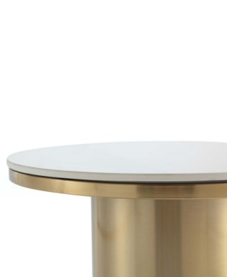 Glenn 19.68" Modern Sintered Stone Top End Table