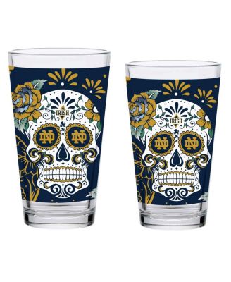 Indigo Falls - Notre Dame Fighting Irish Two-Pack 16oz. Dia De Los Muertos Pint Glass Set