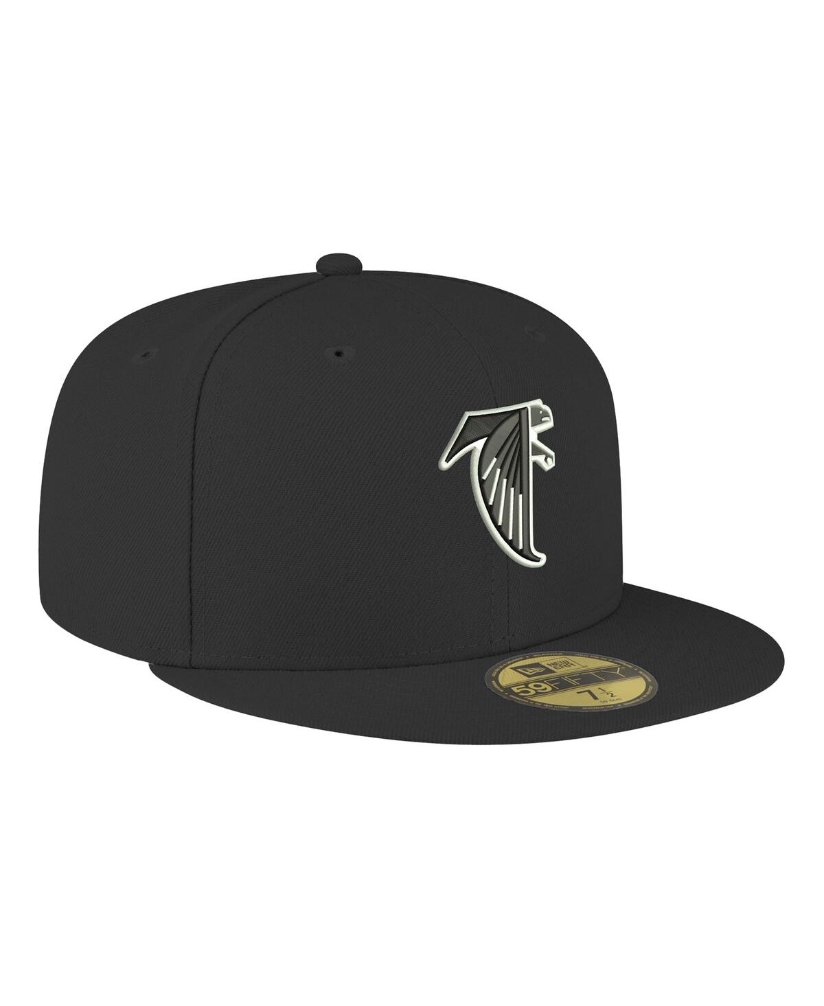 New Era Men's Black Atlanta Falcons Omaha Throwback 59FIFTY Fitted Hat