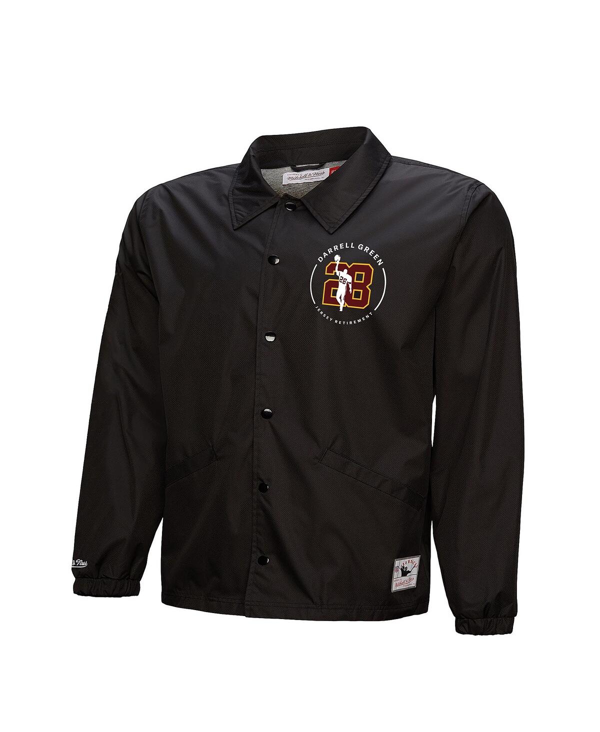 Mitchell & Ness Men's Darrell Green Black Washington Commanders Coaches Button-up Jacket In Black