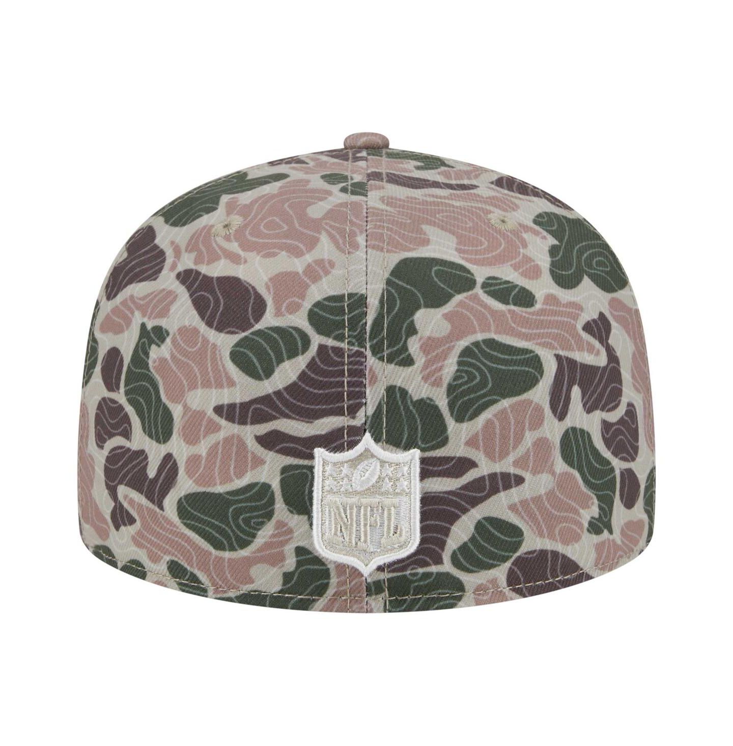Мужская кепка New Era Cleveland Browns Geo Camo 59FIFTY Fitted Hat — фото 3