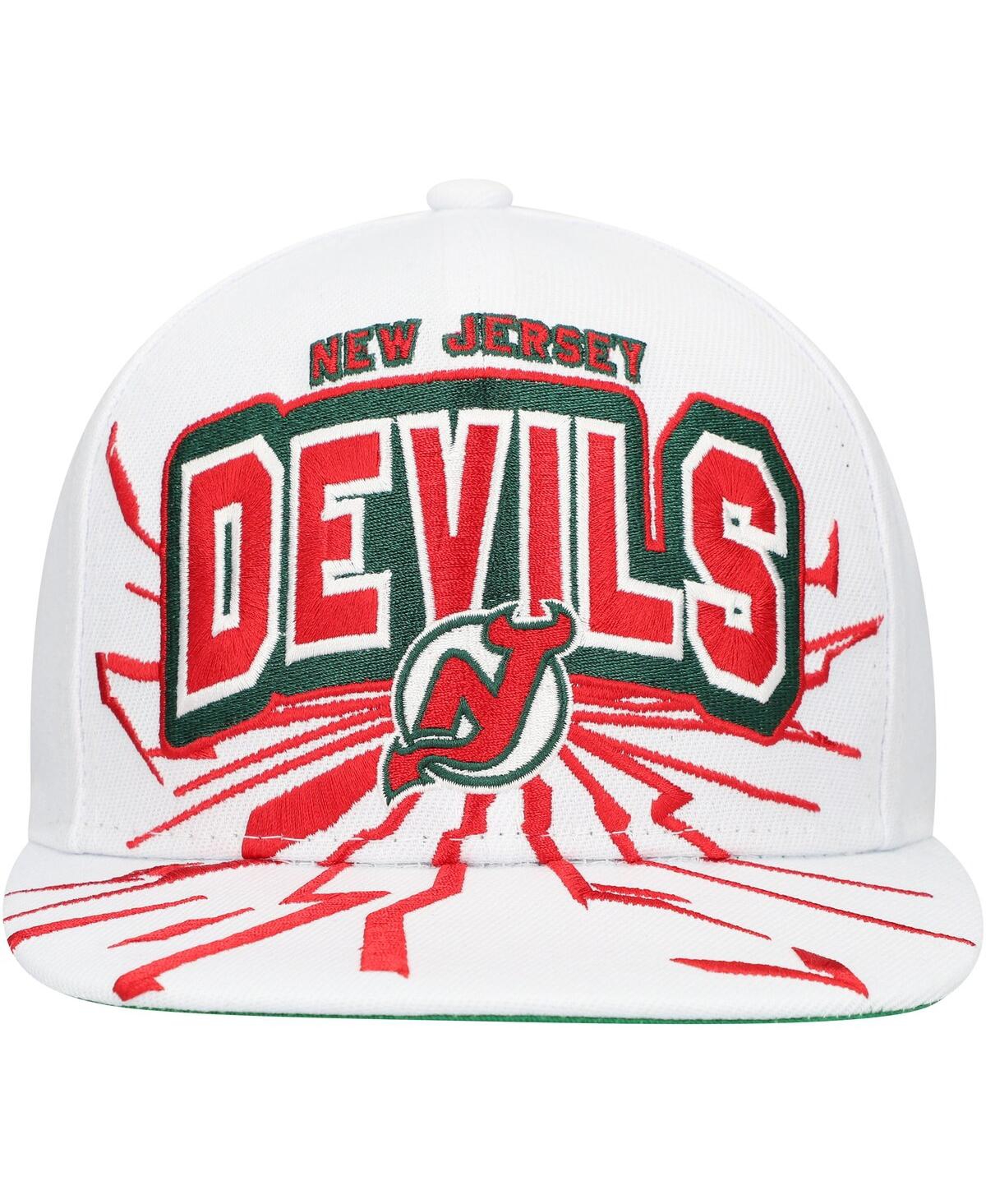Mitchell & Ness Big Boys And Girls White New Jersey Devils After Shock Snapback Hat In White