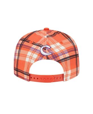 Men's Orange Clemson Tigers Plaid 9FIFTY Snapback Hat
