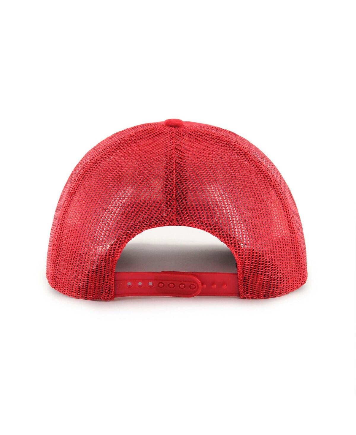 47 Brand Men's Red Cincinnati Reds Hardline Trucker Adjustable Hat In Red