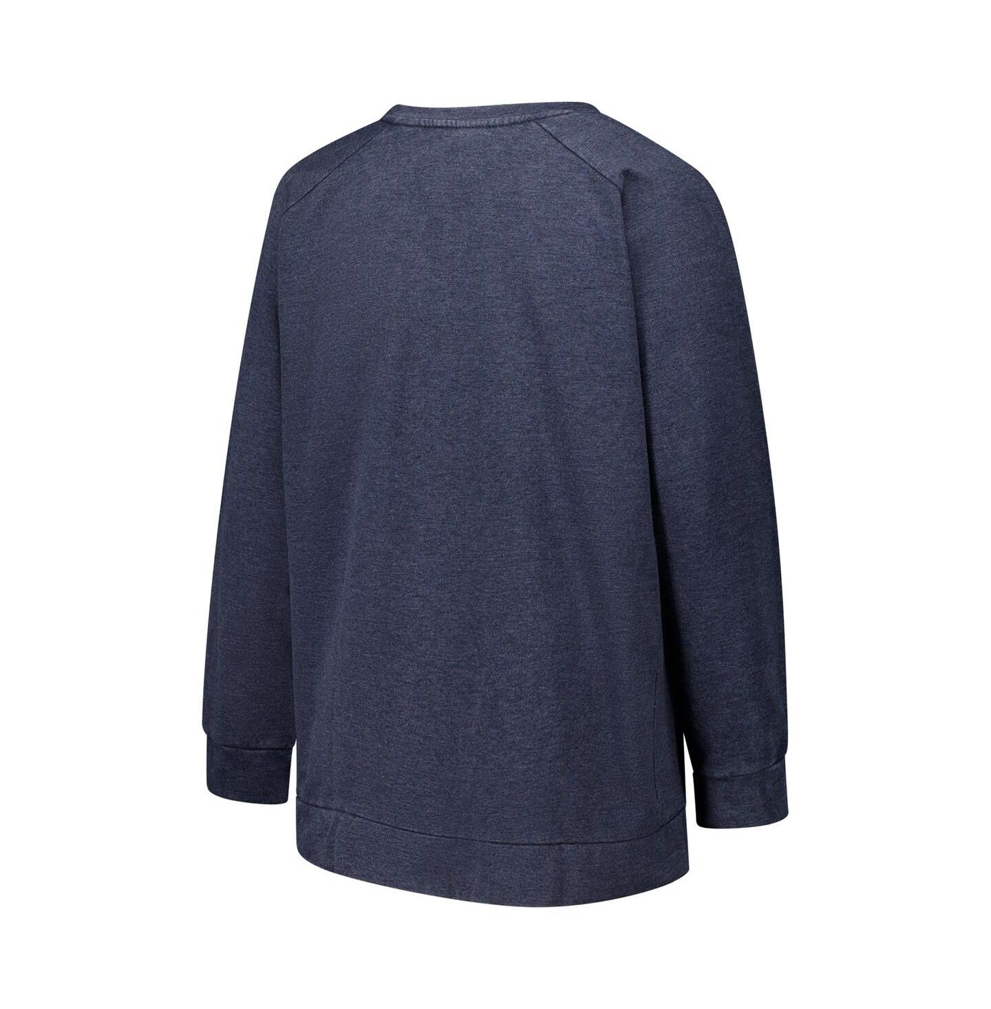 Женская толстовка Profile Navy Houston Texans Acid Wash Raglan Pullover — фото 3