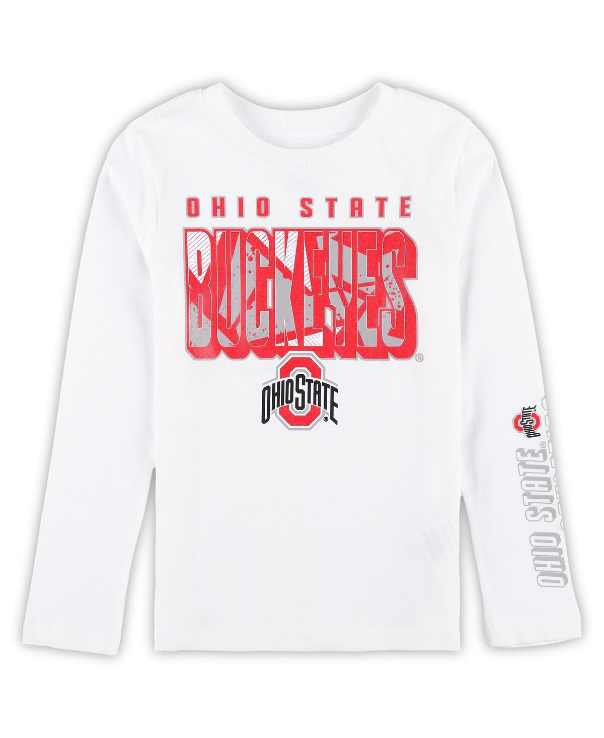 Outerstuff Preschool Ohio State Buckeyes In The Mix T-shirt Combo Set In Heather Gray