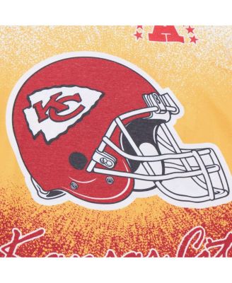 Men's White Kansas City Chiefs Team Burst Vintage Logo T-Shirt