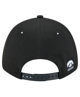 Men's Black Iowa Hawkeyes Pivot 9FORTY Stretch-Snap Adjustable Hat
