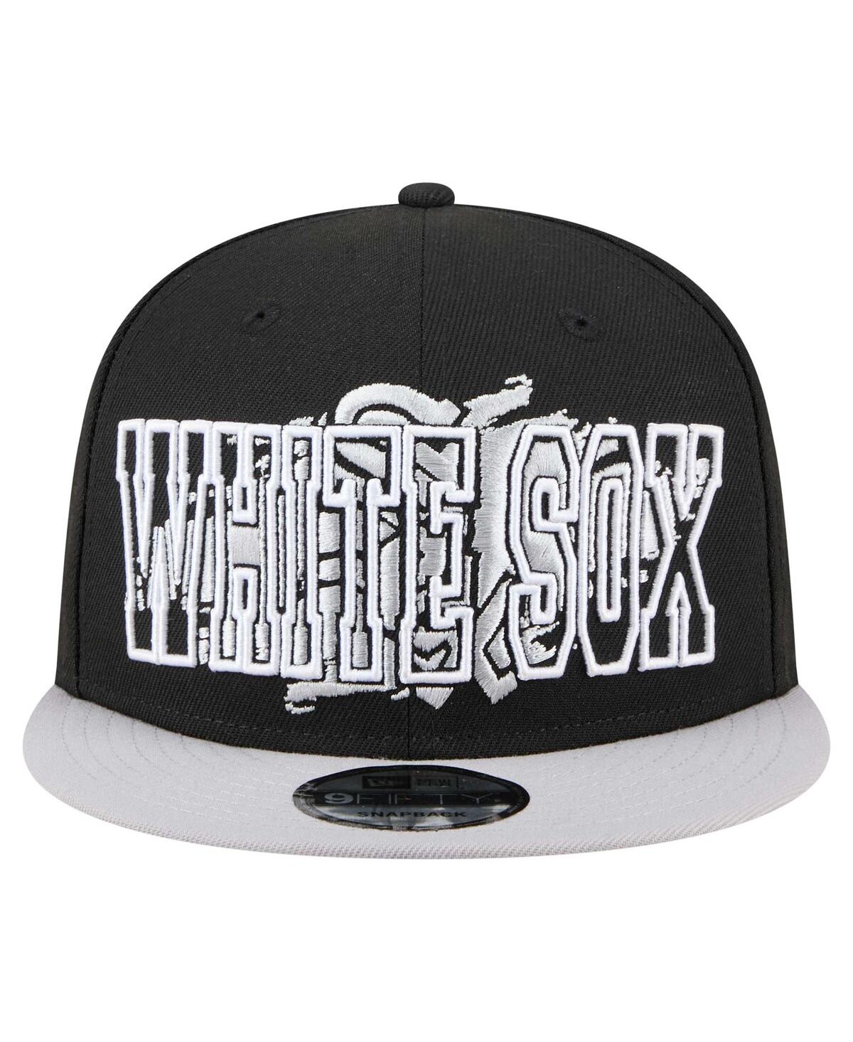 NEW ERA MEN'S BLACK CHICAGO WHITE SOX SPLATTER 9FIFTY SNAPBACK HAT 