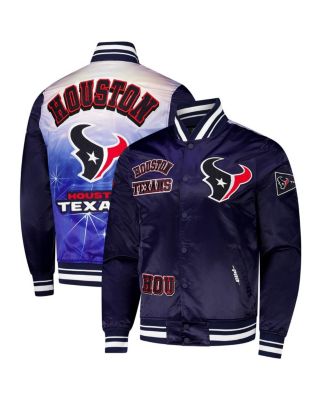 Pro Standard - Men's Navy Houston Texans Sublimated Satin Full-Snap Jacket