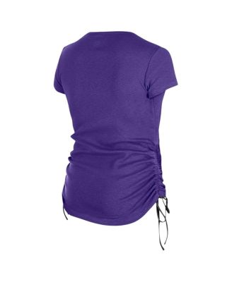 Women's Purple Baltimore Ravens Ruched Side T-Shirt