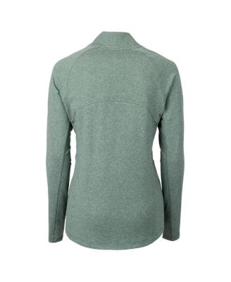 Women's Heather Green Philadelphia Eagles Gridiron Classics Logo Adapt Eco Knit Heather Full-Zip Jacket