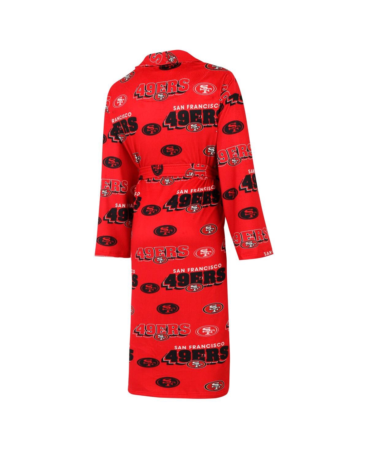 Concepts Sport Men's San Francisco 49ers Roadway Microfleece Robe In Red