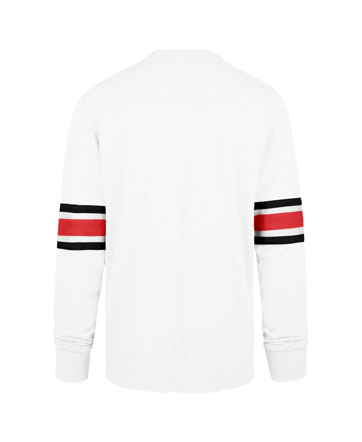 47 BRAND MEN'S WHITE KANSAS CITY CHIEFS GRIDIRON PREMIER BREX LONG SLEEVE T-SHIRT 
