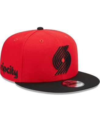 New Era - Men's  Red/Black Portland Trail Blazers Jersey Hook Statement Edition 9FIFTY Snapback Hat