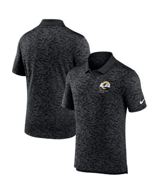Nike - Men's Black Los Angeles Rams Pique Fashion Performance Polo