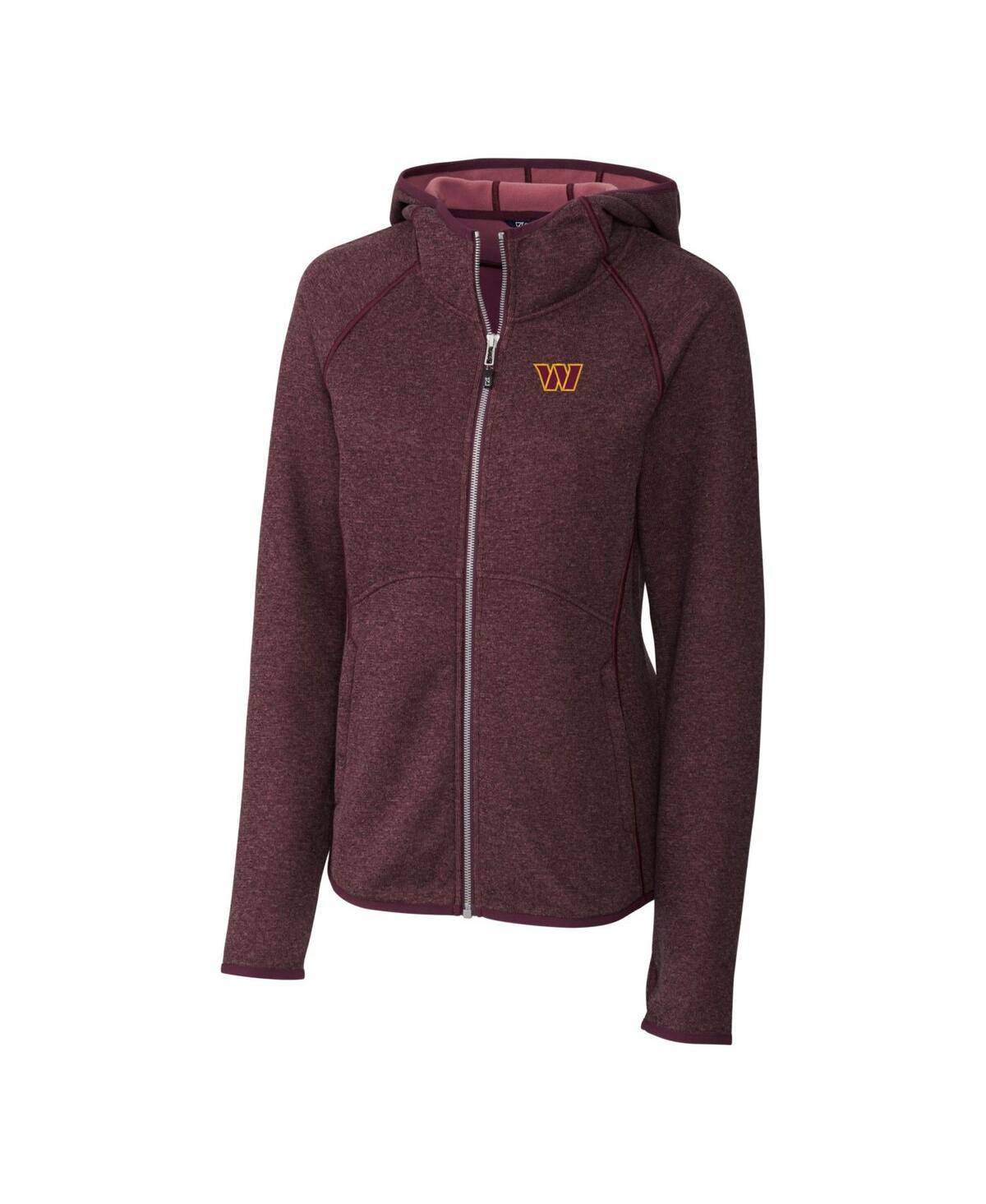 Cutter & Buck Women's Burgundy Washington Commanders Mainsail Full-zip Hoodie In Burgundy
