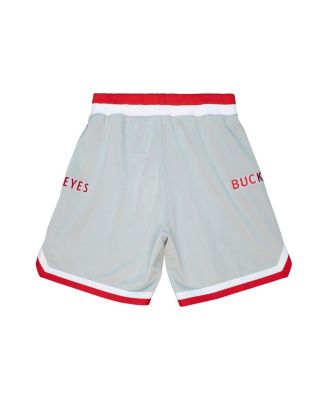 Men's Silver Ohio State Buckeyes 1991 Alternate Authentic Shorts