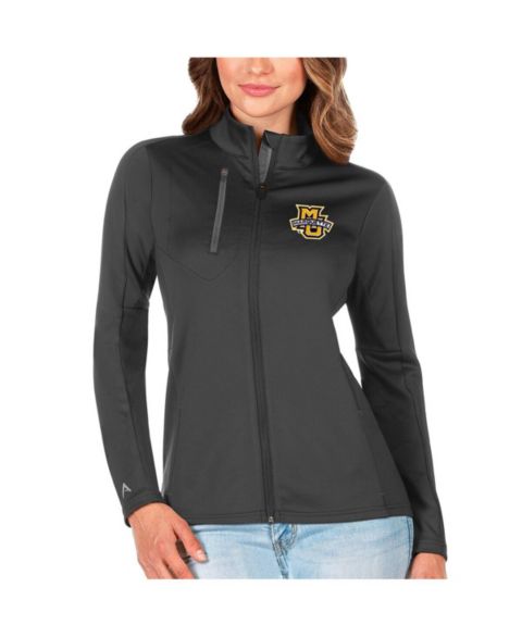 Женские куртки Antigua Women's Graphite/Silver Marquette Golden Eagles Generation Full-Zip Jacket