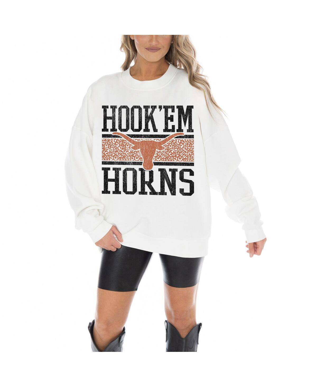 Gameday Couture Women's White Texas Longhorns Fair Catch Pullover Sweatshirt In White