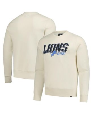 '47 Brand - Men's Cream Detroit Lions Locked In Headline Pullover Sweatshirt