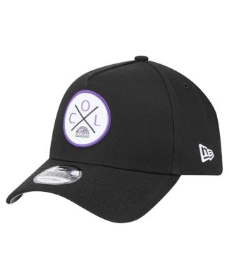 New Era - Men's Black Colorado Rockies 9FORTY A-Frame Adjustable Hat