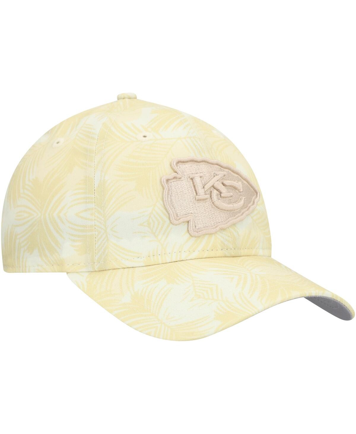 New Era Women's Cream Kansas City Chiefs Frond 9twenty Adjustable Hat In Cream