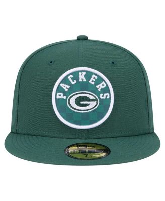 Men's Green Green Bay Packers Checkered 59FIFTY Fitted Hat