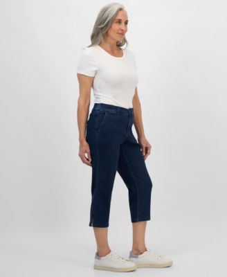 Petite Mid-Rise Comfort Waist Capri Pants