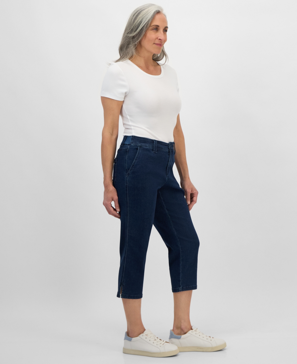 Style & Co Women's Mid-rise Comfort Waist Capri Pants, Regular & Petite, Exclusively At Macy's In Blue