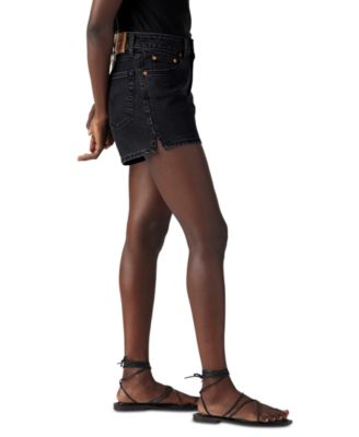 Women's Mid-Rise A-Line Denim Shorts
