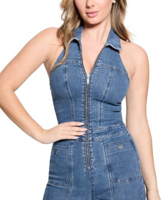 Women's Mia Denim Halter Jumpsuit
