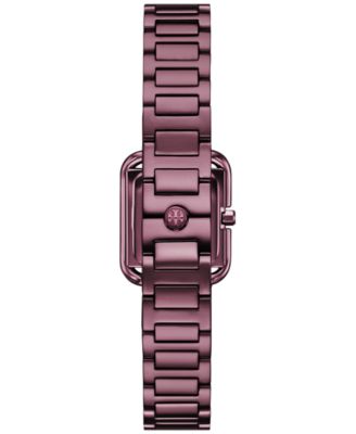 Women's The Kira Square Purple Stainless Steel Bracelet Watch 18mm